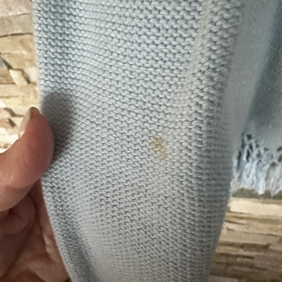 Lilly Pulitzer Tatum Cardigan Women Size M Light Blue Open Front Cotton Blend - Picture 5 of 5